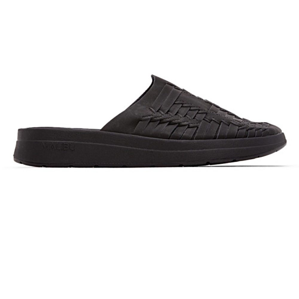 Malibu Sandals Black Vegan Leather Thunderbird Sandals